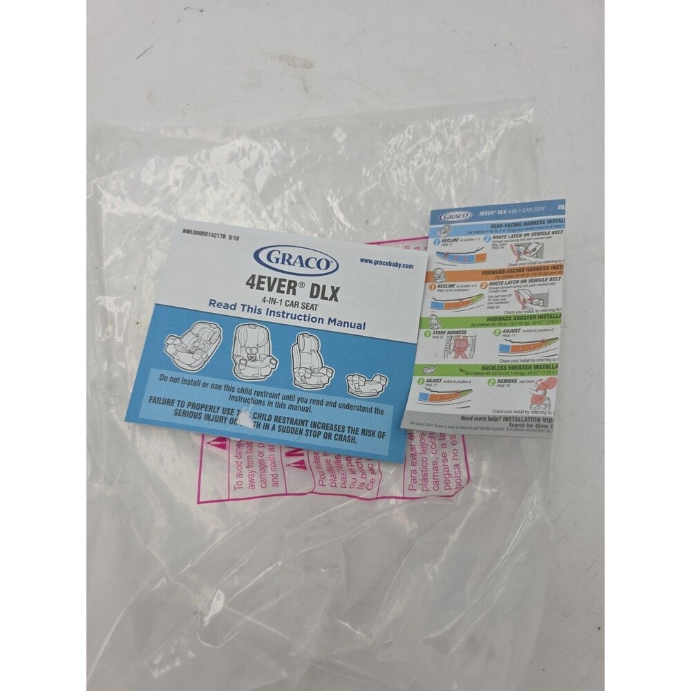 Graco 4Ever DLX Extend2Fit 4-in-1 Car Seat Owner's Manual